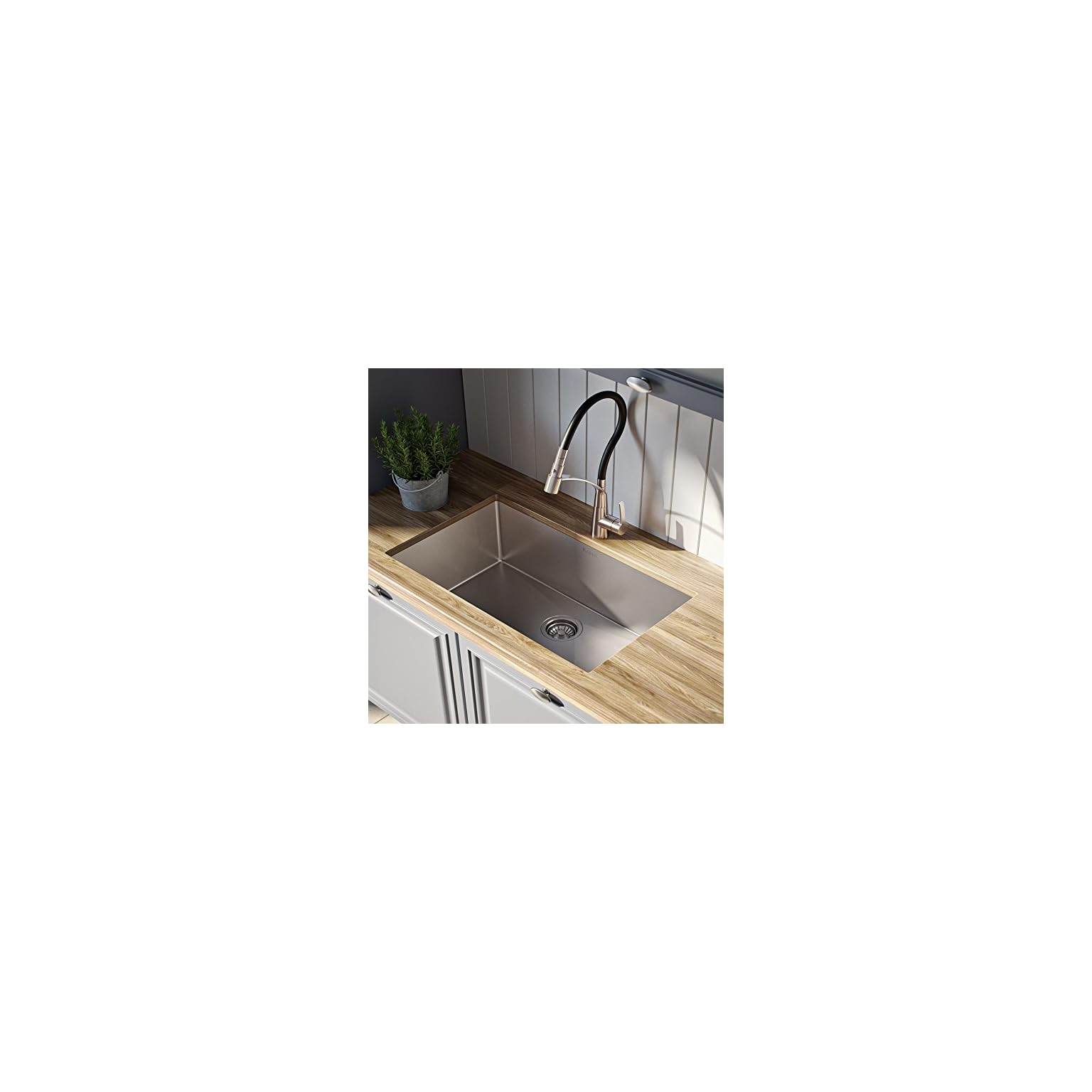 Kraus KHU10026 Standart Pro 16 Gauge Undermount Single Bowl Kitchen