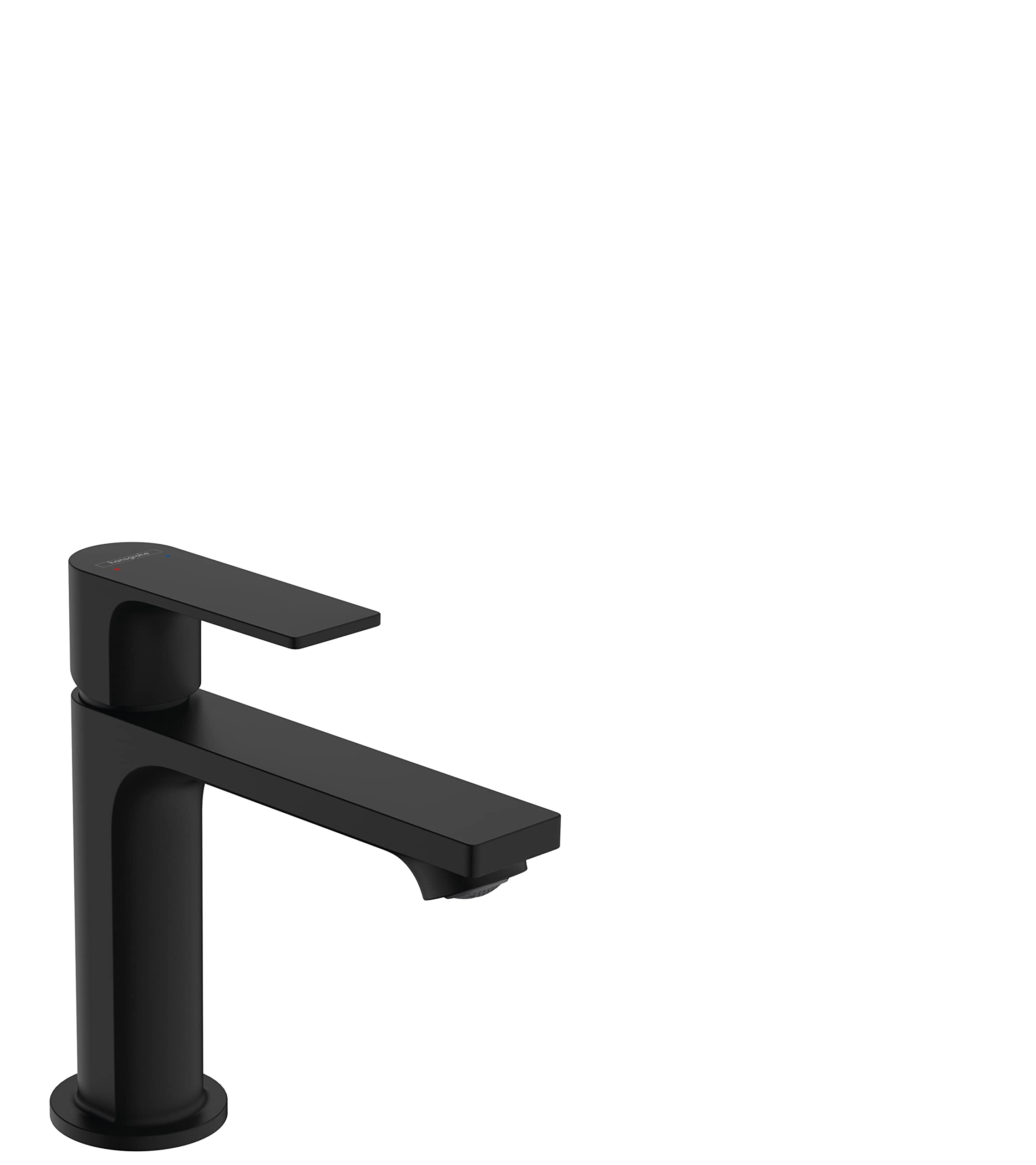 Hansgrohe Rebris E Basin Mixer Tap 110 with Pop-Up Waste Set, Matt Black, 72557670