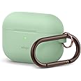 elago Original Case Compatible with Apple AirPods Pro Case - Protective Silicone Cover with Keychain, Precise Cutout, Supports Wireless Charging (Pastel Green)
