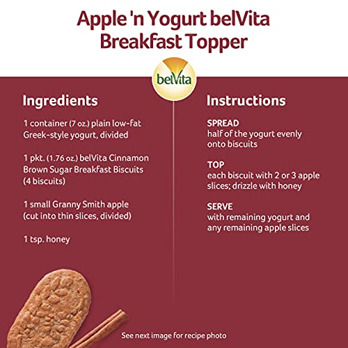 BELVITA BREAKFAST BARS BISCUITS, CINNAMON BROWN SUGAR, 5 PACKS (4 BISCUITS PER PACK)