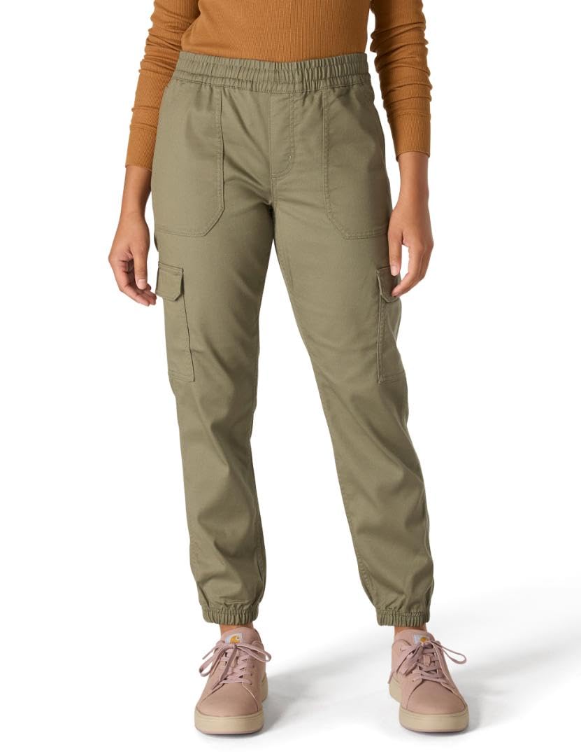 Carhartt Women’s Tencel Fiber Series Relaxed Fit Twill Jogger, Dusty Olive, X-Large