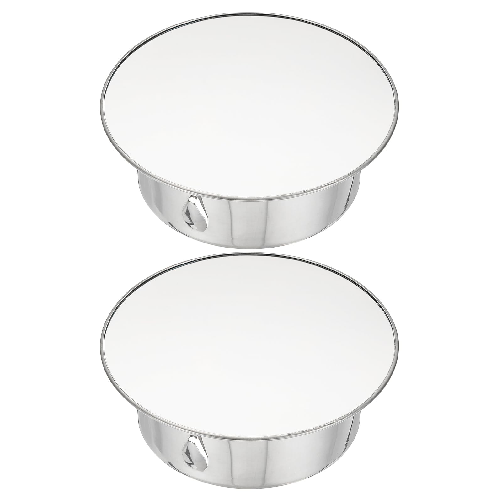 PATIKIL Chimney Hole Cap, 2 Pcs 110mm(4.3 Inch) Tightness Adjustable Round Stainless Steel Flue Hole Cover Stove Pipe Cap Pipe Cover for Kitchen Balcony Sewer, Silver Tone