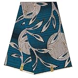 pqdaysun African Super Wax Print Fabric Ankara Fabric Wax Material 6 Yards for Sewing Dress Clothing wax002-wine (Teal)