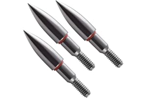 YI XIAN ARCHERY Stainless Steel Archery Field Points,9/32″，19/64″，5/16″，11/32″Size 100/125/150/175/200 Grains,Easy Pull Various, Screw in Archery Field Tips(1 Dozen 12 PCS)