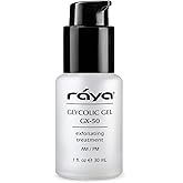 Raya Glycolic Gel GX-50 | Face Exfoliator & Serum | Against-Wrinkle Facial Serums with AHA for Oily & Break-Out Skin | Clears Blemishes, Reduces Oiliness & Fine Lines