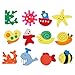 C-Pioneer 24pcs Wooden Cartoon Animal Fridge Magnet Stickers Cute Toys Gifts for Kids