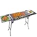 ColourTree Stainless Steel Portable Travel Folding Tall Barbecue BBQ Charcoal Grill with Legs - Silver Chrome, Lightweight, Foldable - For Camping, Picnic, Outdoor - 44