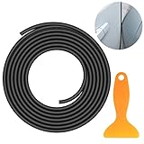 Carmoni 16Ft(5M) Car Door Edge Guards Trim Rubber Seal Protector Guard Strip Car Protection Door Edge Fit for Most Car-Black