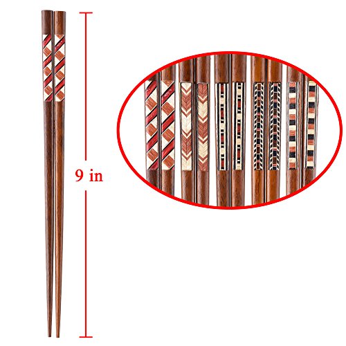 Antner Handmade Japanese Chopsticks Reusable Natural Wooden Chopstick