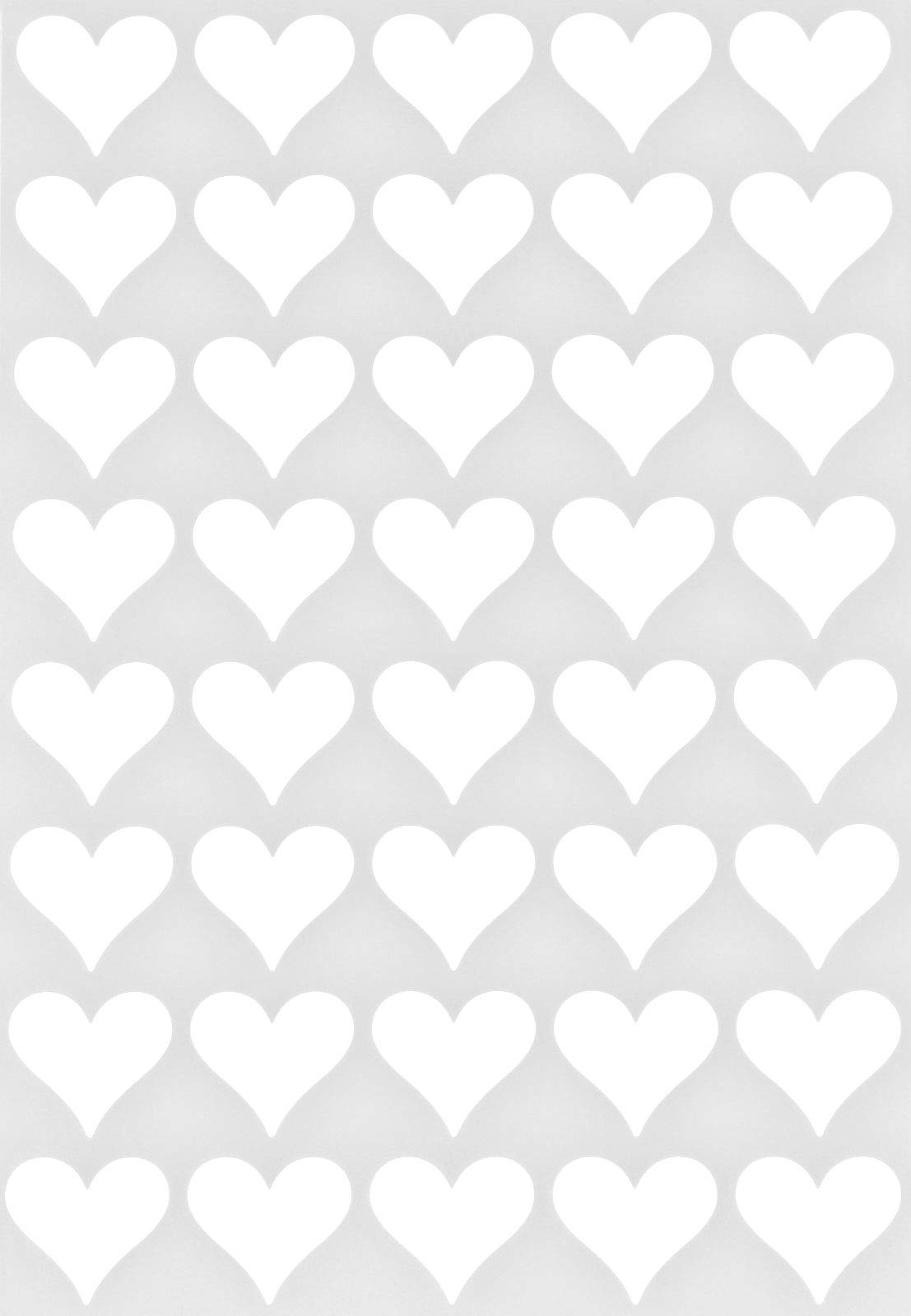 Royal Green 19MM (2CM) White Heart Shaped Stickers Valentine Stickers for Party Favors 600 Pack