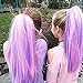Clip on in Color Hair Extensions Hair Accessories for Girls Women Kids – Temporary & Not Messy Hair Chalk – Great for Parties, Dress up, Doll Hair Birthday Gift for girls 4-12 (Pink & Purple)thumb 4