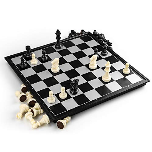 Buy TraderPlus Folding Black & White Chess Set Chess Board Game for Kids and Adults