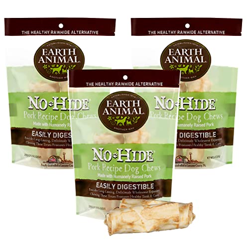 EARTH ANIMAL No Hide Small Pork Flavored Natural Rawhide Free Dog Chews