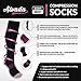 Alvada Compression Socks for Men & Women with Foot Massager Pad 1 Pair Black Pink S
