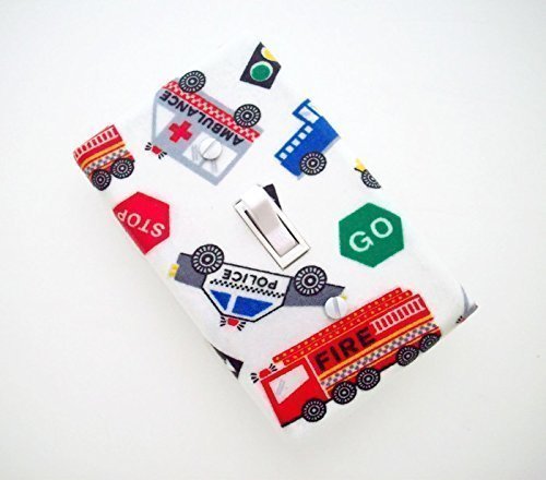 Emergency Trucks and Street Signs Light Switch Cover