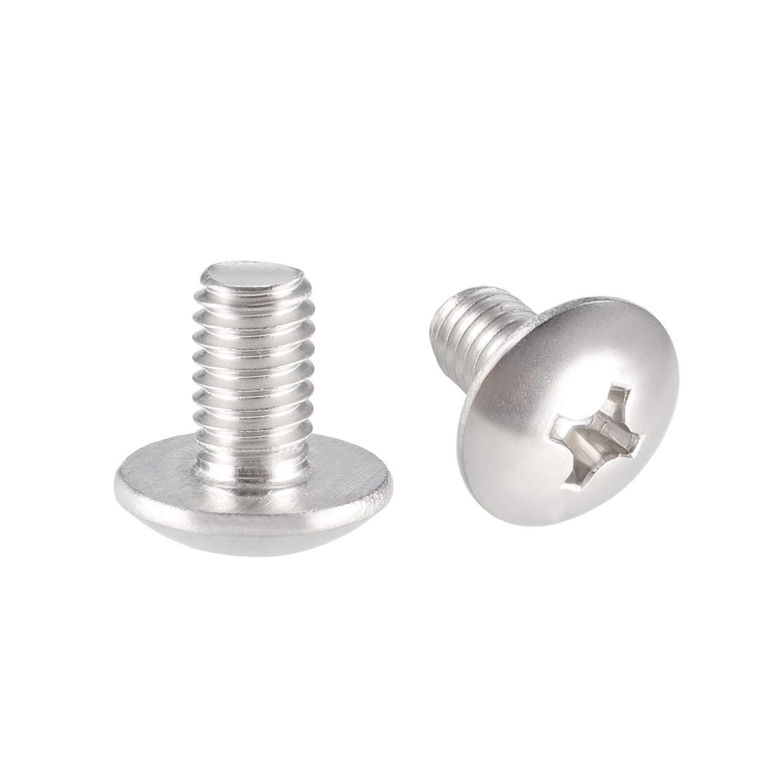sourcing map Machine Screws, M6x10mm Phillips Screw, 304 Stainless Steel, Fasteners Bolts 20Pcs