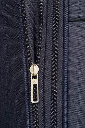Base Boost - Mala de Material Macio de 66 cm, Tamanho Médio, Mala com 4 Rodas, Fechadura TSA, Leve e Expansível, 67,5 L, Azul (Azul-marinho)
