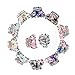 Yeshan Plastic No-Slip Grip Jaw Hair Clip,Floral Print Small Acrylic Hair Claw Clips for Girls and Women,Pack of 12
