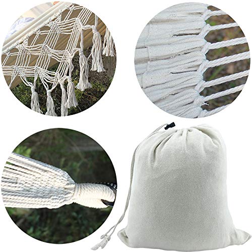 MHBY Hängematte, Quaste Hängematte natürlich aus der Little Market Cotton Hängematte Hängematten – Bild 6