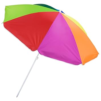 6-foot Rainbow Beach and Patio Umbrella with Adjustable Height by Sol Coastal