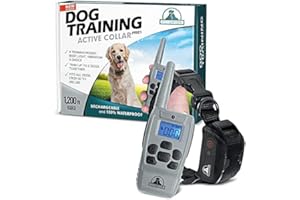 Pet Union PT0Z1 Premium Training Shock Collar for Dogs with Remote - Fully Waterproof, 4 Adjustable Training Modes - Shock, Vibration, Beep - Up to 1200ft Range