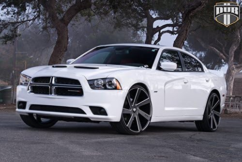 20" Inch DUB Directa Black / Milled Wheels Rims Only | Set of 4 | Includes Free Wheel Club LA T-Shirt | Fits Audi Mercedes BMW Infiniti Dodge Cadillac Chevy Ford Lexus Tesla Nissan Hyundai