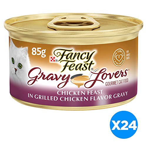 Fancy Feast Gravy Lovers Gourmet Cat Food, Chicken, 3 Ounce (Pack of 24)