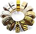 Decorative Craft Masking Washi Tape (Set of 12 Rolls) - Gold Black and Silver Japanese Paper Tape - By United Tapes