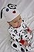 Sozo Unisex-Baby Newborn Dalmatian Bunting and Cap Set, Black/White, 0-6 Months