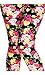 VIV Collection Plus Size Printed Brushed Leggings (Pink Yellow Fuchsia Roses)