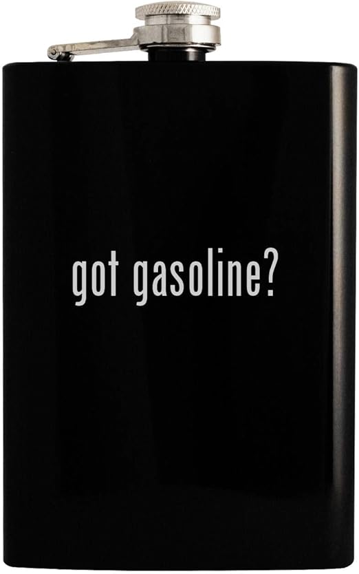 got gasoline? Black 8oz Hip Drinking Alcohol Flask Flasks