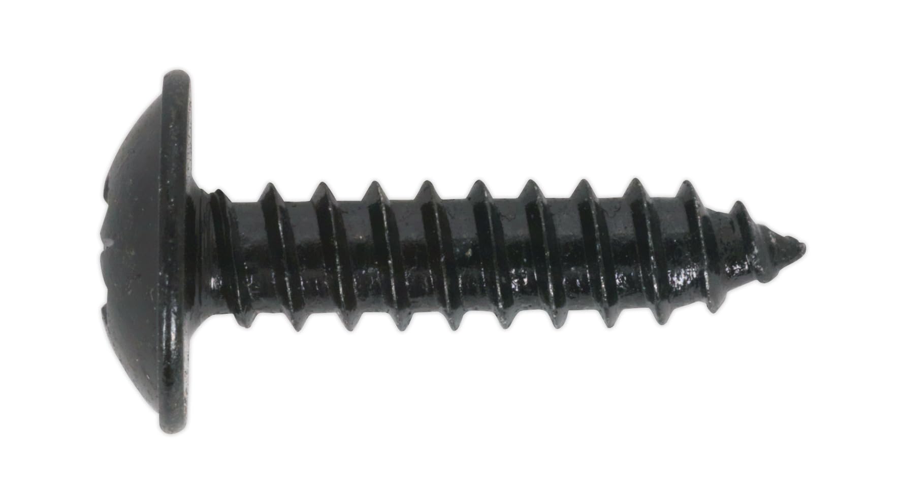 Sealey BST4813 Self Tapping Screw 4.8 x 13mm Flanged Head Black Pozi BS 4174 Pack of 100 — image 1