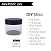 20gram/20ml Round Clear Empty Container Jars with Black Screw Lids Bulk for Lotions, Lip Balm, Makeup Samples - BPA Free (24 Pack, Black)