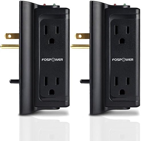 FosPower 4-Outlet Surge Protector Wall Mount/Wall Tap (2 Pack), UL Listed Surge Suppressor, 720 Joules (S4WJ7)