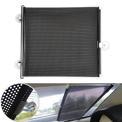 Star-Shopinc - 40 x 125cm Car Window Black Roller Block Blinds Shades Sun Visor Windshield FOR VW Audi Mazda Toyota Nissan Hyundai Kia