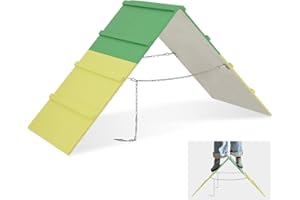 Kuabiz Dogs Agility A-Frame 74.8 x 18.9 Inch Dog Agility Equipment A-Frame Agility Training Equipment Dog Non-Slip Agility Course Equipment for Dogs Jumping Outdoor Dog Pet Ramp Climbing Playground