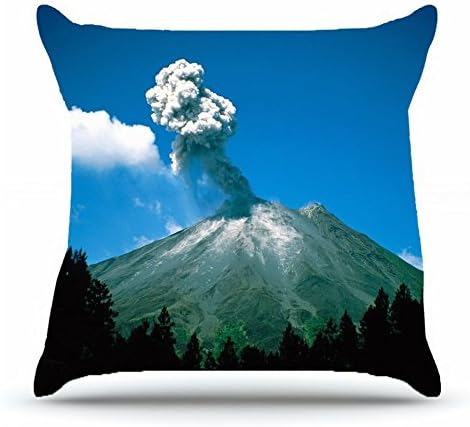 Ysbcbmn Throw Pillowcase 18x18 Inches Cotton Pillowcases Decorative Pillow Cover Case with Hidden Zipper Decor Cushion Covers - Nature costa rika volcanos eruption images smoke sky For Living Room