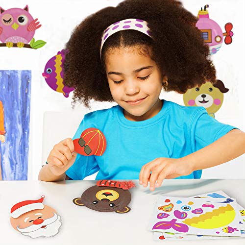 Ecore Fun 20 Packs Paper Plate Art Kit for Kids Toddler Crafts DIY