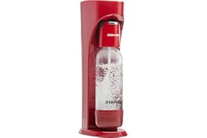 Drinkmate OmniFizz Sparkling Water and Soda Maker, Carbonates Any Drink Without Diluting It, CO2 Cylinder Not Included (Royal Red)