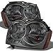 AKKON - For Jeep Grand Cherokee Replacement Headlights Driver/Passenger Smoked Head Lamps Pair New
