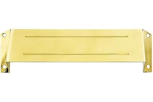 Deltana MSH158CR003 Solid Brass Mail Slot Hood for Open Back Plates in PVD Lifetime