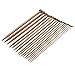 BlastCase 36pcs 18 Size Carbonize Bamboo Single Pointed Knitting Needles Set