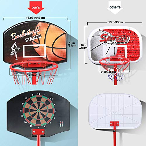 KAMDHENU Basketball Hoop, Kids Toy Basketball Hoop with Darts Target 2