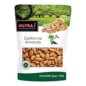 Nutraj 100% Natural Premium Raw California Almonds 1Kg Pack | Dried | Nutritious & Delicious | Premium Badam Giri | High…