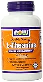 Now Foods L-Theanine Veg Capsules, 200 mg, 120 Count