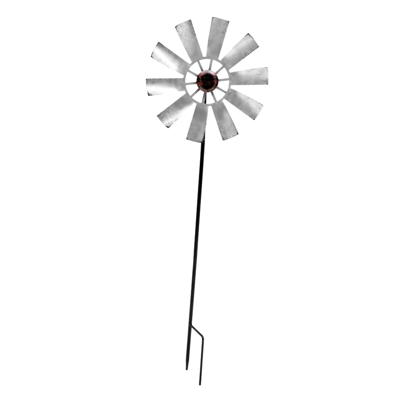 Milisten Large Metal Windmill Ornament Outdoor Garden Decor Spinner for Yard and Courtyard Decoration