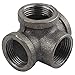 Gimiton 4 Pack 4 Way Pipe Fitting Malleable Iron DN25 1