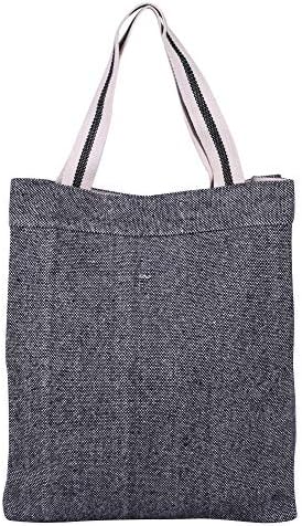 Women's classy and casual, Washable, Eco Friendly Cotton Tote Shoulder, Beach , Grocery, Handbag, Shopping bag with Handle Black