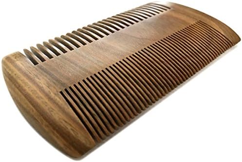 Wood Beard Comb | Wise Owl | beardcomb-2 | Crafted Quality 100% Sandalwood Men's Grooming Tool | Optimal Pocket Size | Anti-Static &amp; Hypoallergenic | Dual Action | Environmentally Friendly