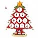 ZEONKIT German Style 11inch Wooden DIY Christmas Tree for Desk Tabletop with Small Decorative Accessories (red)